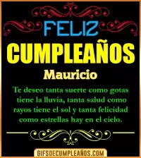 GIF Frases de Cumpleaños Mauricio